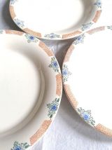 Faïence de Longwy, trois plats Tours 