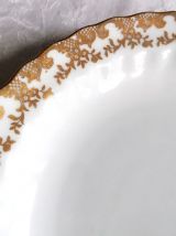 Assiettes porcelaine Saint Amand dorées 