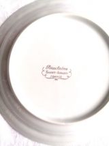 Assiettes porcelaine Saint Amand dorées 