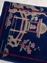 Tapis ancien Chinois Art Deco fait main, 1B913