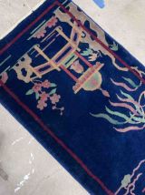 Tapis ancien Chinois Art Deco fait main, 1B914