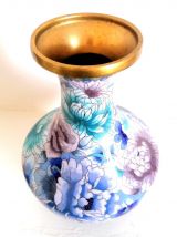 Vase émaux cloisonnés , Chine vers 1900 