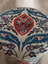 BOITE Métal Ancienne décor Fleurs