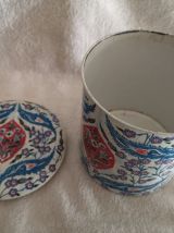 BOITE Métal Ancienne décor Fleurs