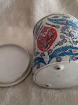 BOITE Métal Ancienne décor Fleurs