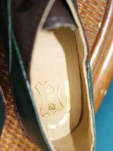 chaussure Debbie cuir vert à talon T37 mod’s année 60-70