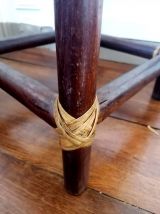 Bout de canapé rotin et cannage, vers 1960 