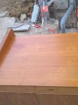 commode haute rotin des années 60