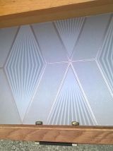 commode haute rotin des années 60