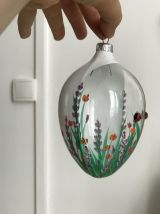 Collection Pâques, oeufs en verre peints à la main