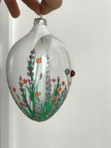 Collection Pâques, oeufs en verre peints à la main