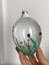 Collection Pâques, oeufs en verre peints à la main