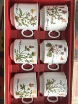 Tasses et sous tasses en porcelaine 