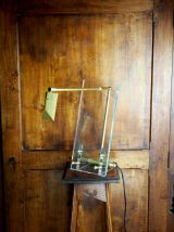 Rare lampe de bureau en laiton et plexiglas - design italien
