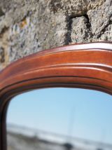 Miroir mural arrondi en cerisier - style marine