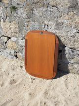 Miroir mural arrondi en cerisier - style marine