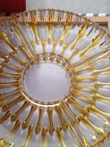 grand plateau apéritif en cristal 1960/70