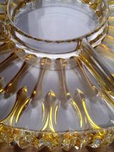 grand plateau apéritif en cristal 1960/70