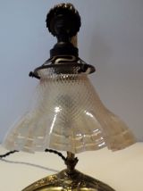 lampe art nouveau avec tulipe opalescent