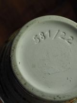 Vase côtelé à glaçure caramelisée ; "581/22" - w germany
