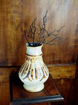 Vase côtelé à glaçure caramelisée ; "581/22" - w germany