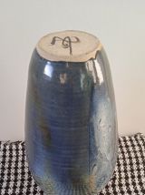 vase en céramique émaillés signé AG 