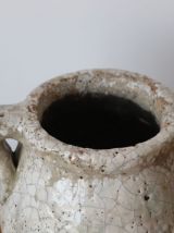 Pot à anses gris en céramique émaillé