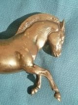 cheval cabré  en laiton  , vintage