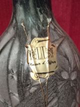 rare bouteille en pâte de verre cristallisé 
