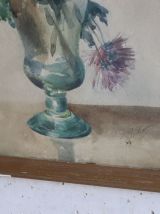 Tableau Nature morte bouquet de chrysanthèmes