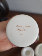 Flacons De Toilette En opaline de Paris décor de rose 