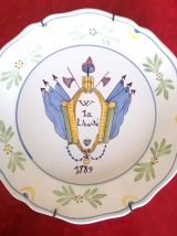 Assiette révolutionnaire 1789 faïence de Nevers 