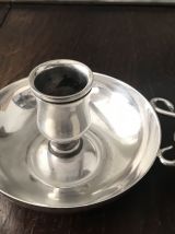 Bougeoir rat de cave métal argenté