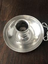 Bougeoir rat de cave métal argenté