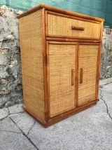 Buffet Vintage 80' en rotin 
