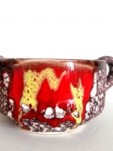 Tasses Vallauris céramique fat lava 1960