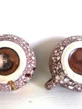 Tasses Vallauris céramique fat lava 1960