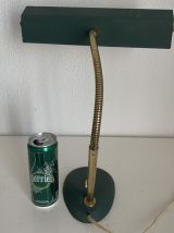 Lampe vintage 1960 de banquier Aluminor vert sapin - 40cm