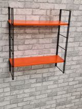 etagere typique  1970  tablette acrilyque  orange  16x49  mo