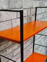 etagere typique  1970  tablette acrilyque  orange  16x49  mo