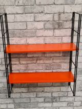 etagere typique  1970  tablette acrilyque  orange  16x49  mo