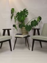  Fauteuil Bunny Type 300-177, 1960s tissu gris chiné.