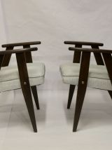  Fauteuil Bunny Type 300-177, 1960s tissu gris chiné.