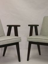  Fauteuil Bunny Type 300-177, 1960s tissu gris chiné.