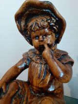 Statue fillette. Années 50/60.