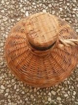dame jeanne  , bouteille  recouverte  osier  , vintage