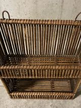 Etagère à épices en rotin années 70