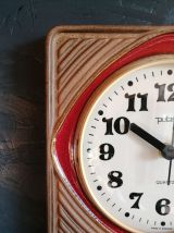 Horloge céramique vintage pendule murale silencieuse Peter