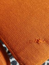 chaises tissu orange vintage