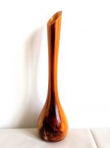 Vase verre marbré La Rochère, 1970 